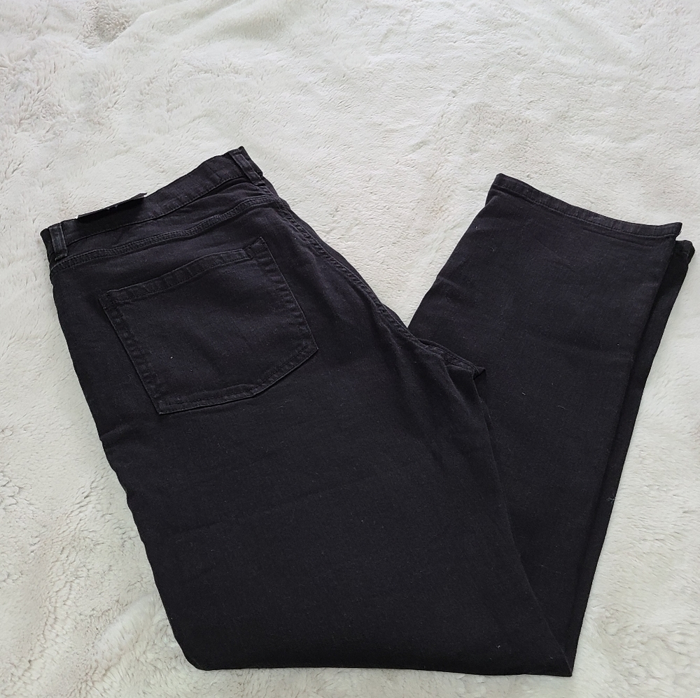 Black Slim Straight Leg Jeans 36x32